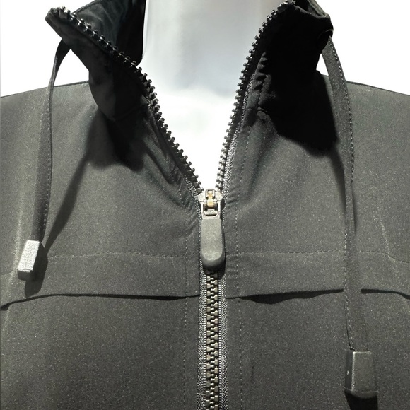 ZENERGY BY CHICO’S Black Zip Up Jacket Size 0/S/4-6 Sporty Athletic Chic Sleek - Picture 6 of 16